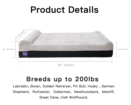 Large Memory Foam Dog Beds | Laifug M1143 | Really Cozy Dog Beds